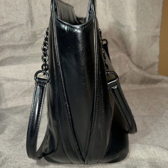 Calvin Klein Hailey Tote, Black with Black Chain - Picture 4 of 11